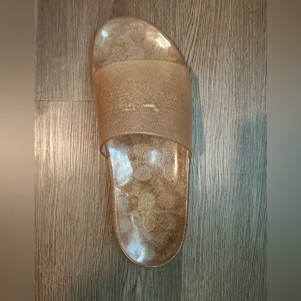 Coach Gold Glitter Jelly Sandals - Picture 3 of 6